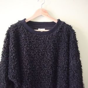 silence noise urban outfitters black hairs Fluffy sweatshirt  size: m excellent